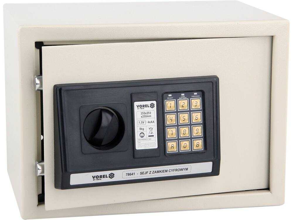 VOREL seifas su elektronine spyna 35 x 25 x 25 cm 78641