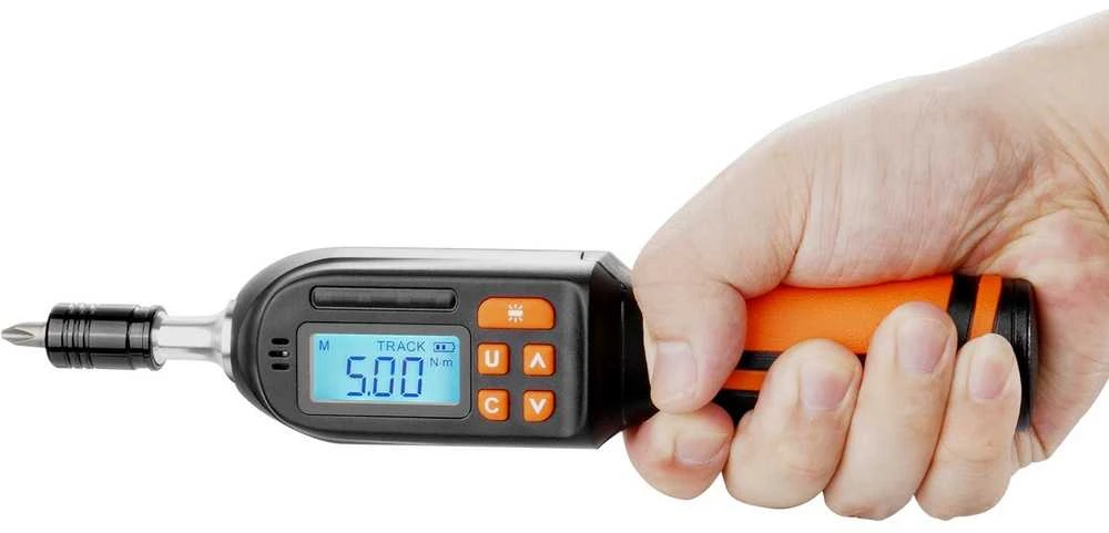 Skaitmeninis sukimo momento atsuktuvas, 1/4", LCD ekranas, 2.65-70.67 in-lbs, reguliuojamas, elektrikams, tikslus sukimo momento reguliavimas