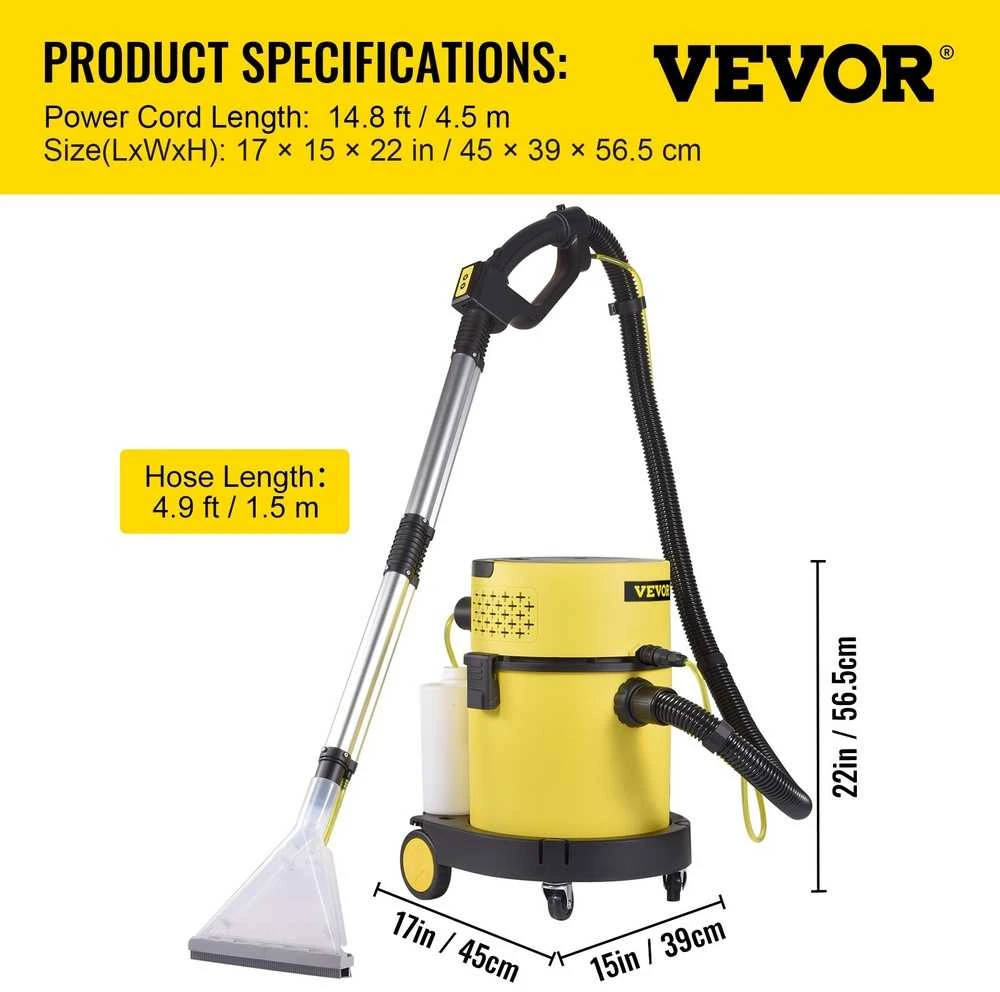 Dulkių siurblys VEVOR Šlapias ir sausas siurblys, 20 l, 4-in-1