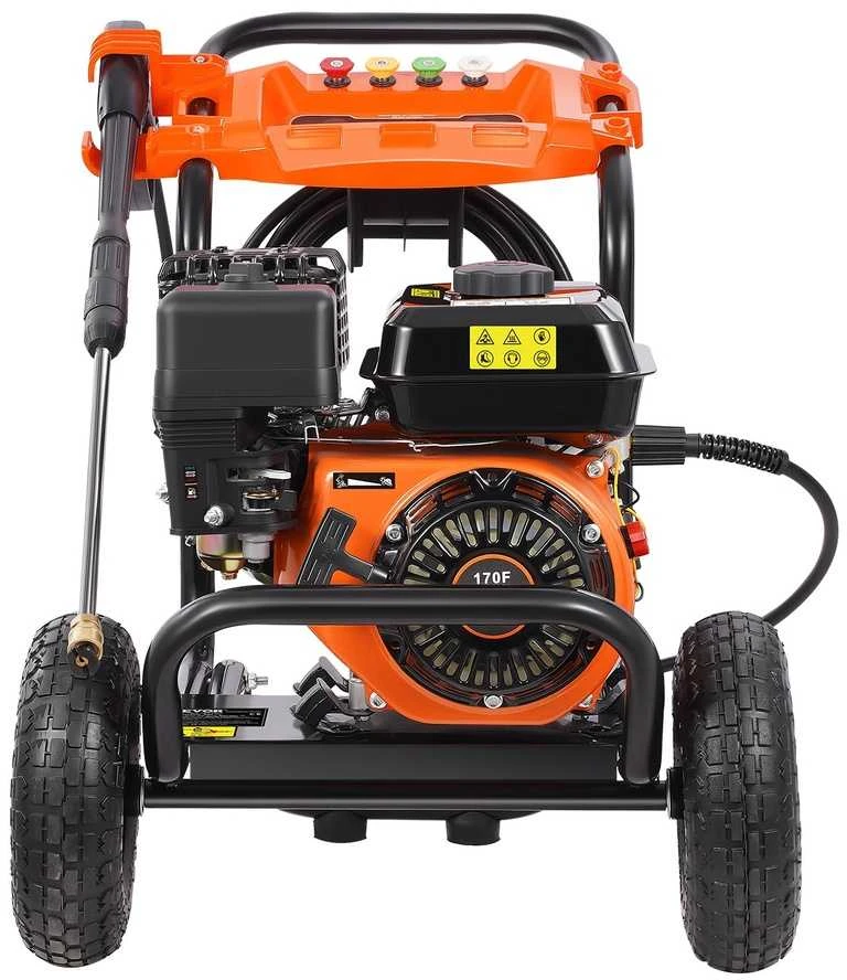 VEVOR Benzininis aukšto slėgio ploviklis 3500 PSI su 5 antgaliais
