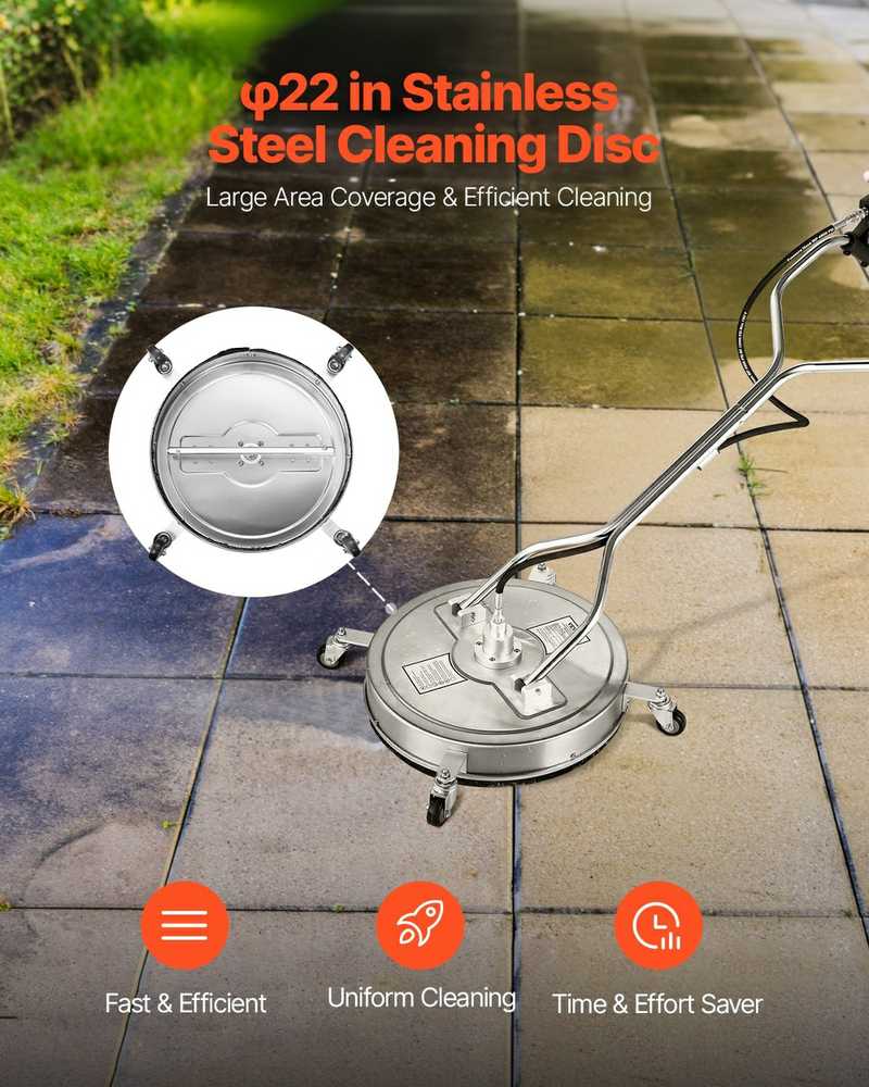 VEVOR 22" plovimo įrenginys su keturiais ratais