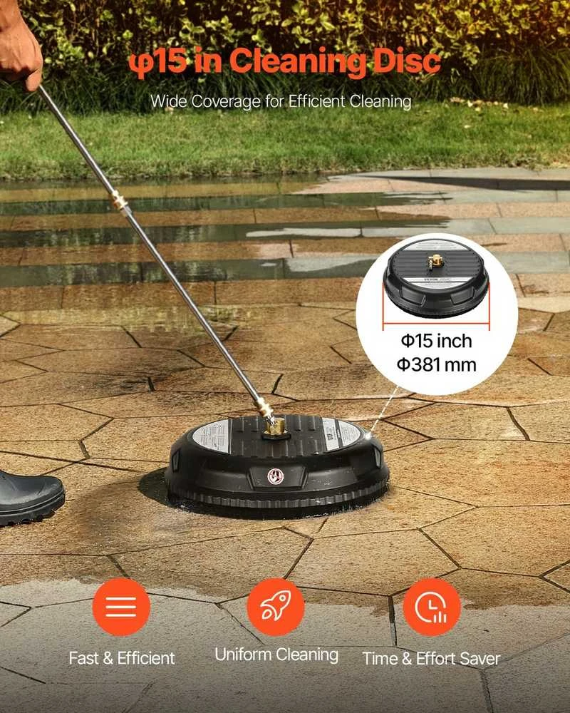 Slėginės plovyklos paviršiaus valiklis garažo įvažiavimams, 385 mm, 3000 PSI, kiemo valiklis