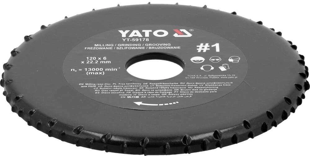 Yato Šlifavimo diskas kampiniam šlifuokliui 120 mm, medžiui, betonui, plastikui, gipsui, frezavimui