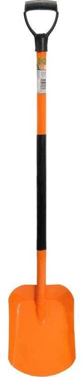 Smėlio ir žvyro kastuvas, su ergonomišku metaliniu kotu, smailaus galo kastuvas, 130 cm ilgio