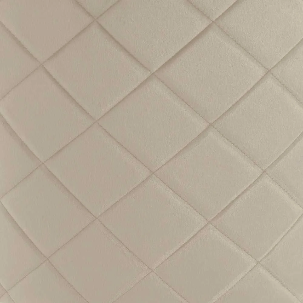 Smėlio spalvos aksominė kėdė auksinėmis kojelėmis, geometrinio dygsniavimo, valgomojo, svetainės, modernaus dizaino, minkšta
