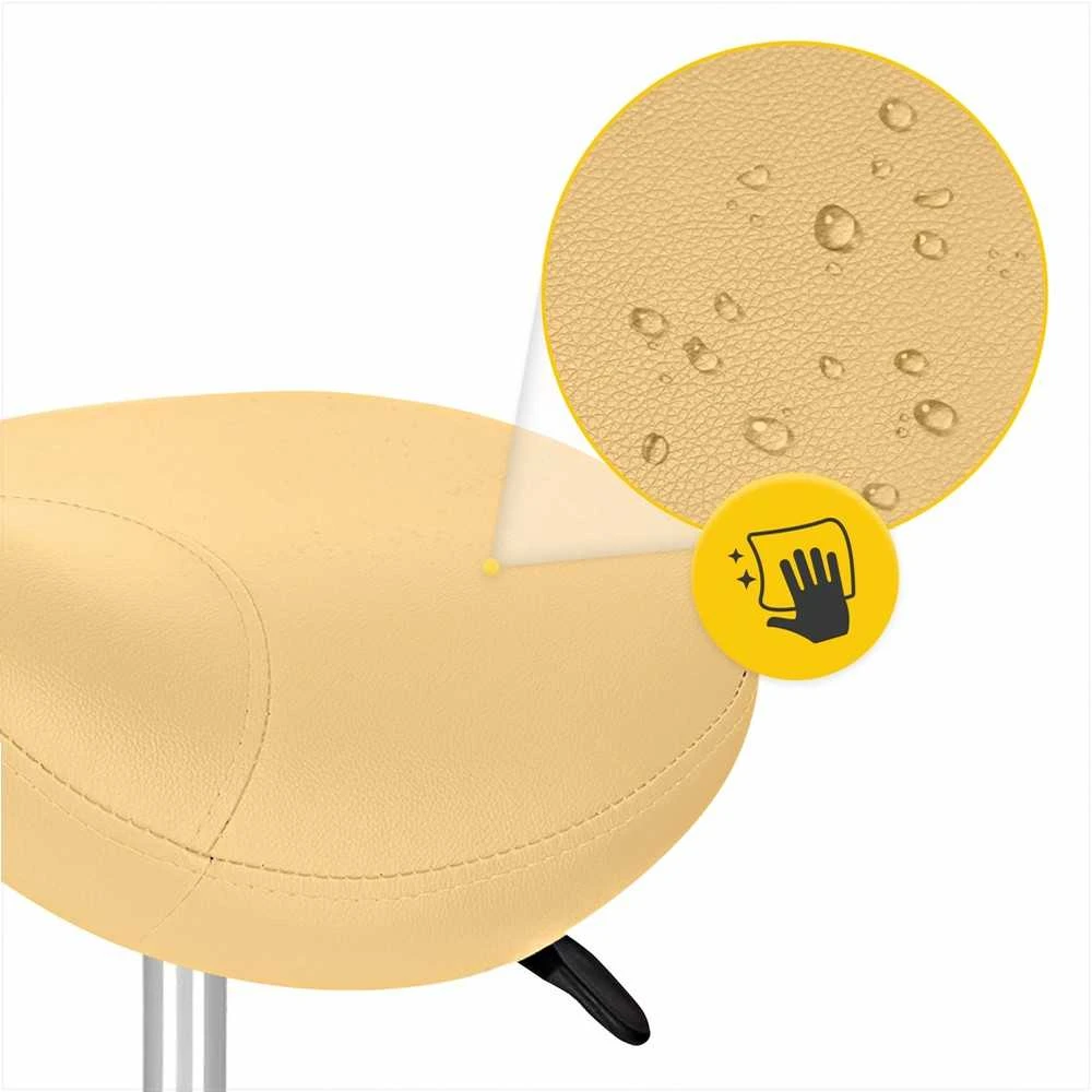 4Fizjo Smėlio spalvos masažo kėdė, balno kėdė terapijai, reguliuojamo aukščio medicininė kėdė, patogi terapijos kėdė, ergonomiška procedūrinė kėdė