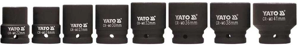 YATO NASADKI UDAROWE 3/4" 8 vnt. 22-41mm 1115