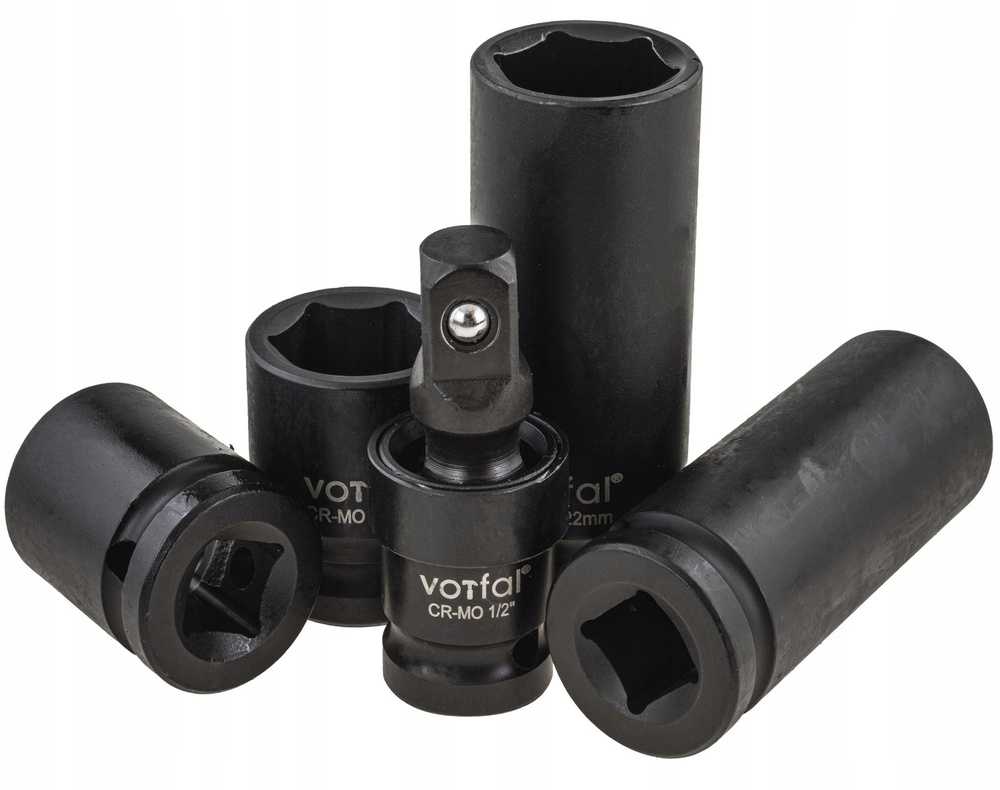 Smūginių galvučių rinkinys, 8-22 mm, 1/2" tvarkyklė, chromo-molibdeno plienas, smūginių veržliarakčių galvučių rinkinys, mechaniko įrankių rinkinys