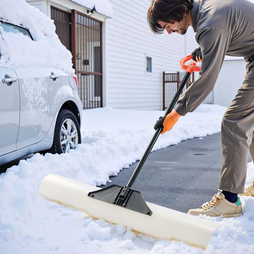 Vevor Plastikinė sniego stūmimo kastuvas 122 cm