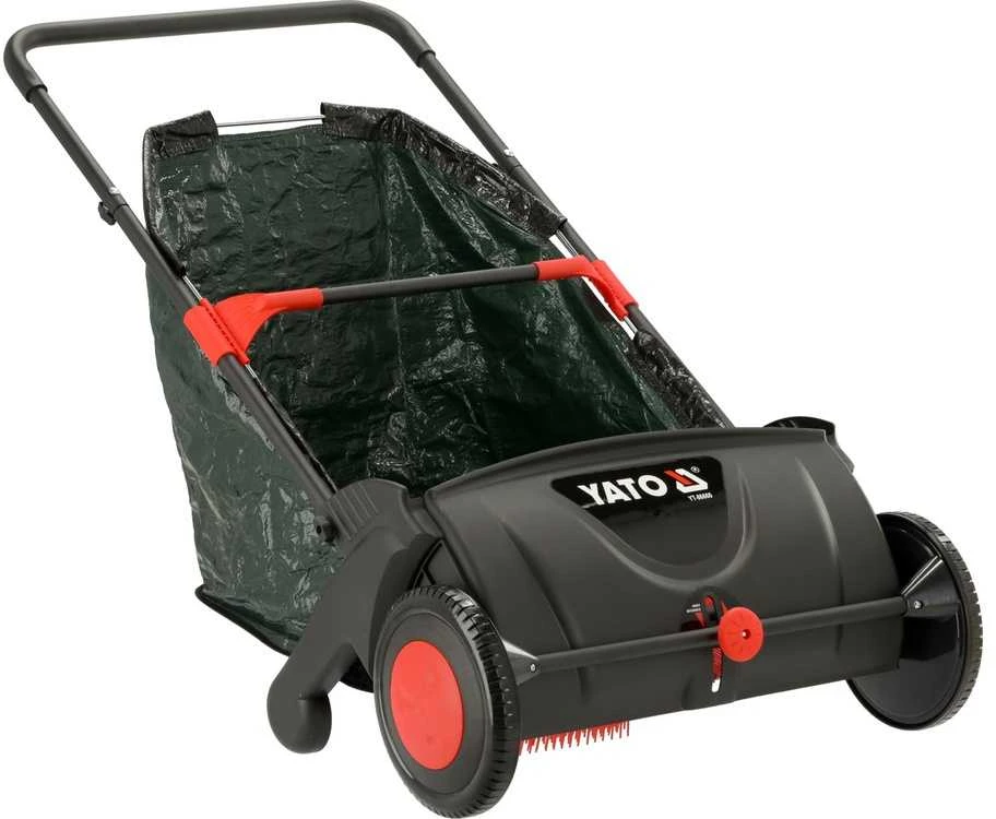 Yato Sodo atliekų surinkėjas, 53 cm darbinis plotis, 100 L talpa, rankinis vejos šlavėjas, lapų ir žolės surinkėjas terasoms ir vejoms