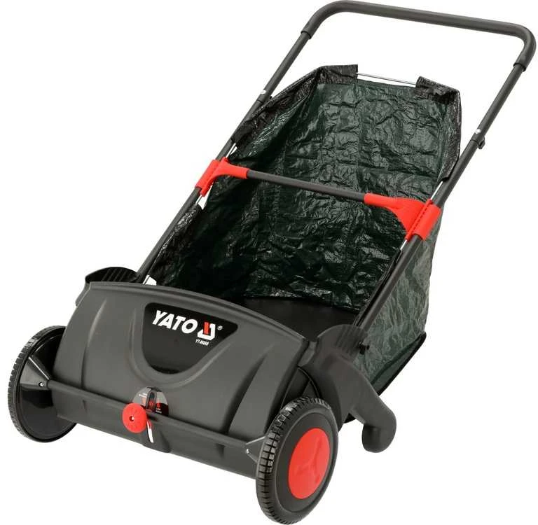 Yato Sodo atliekų surinkėjas, 53 cm darbinis plotis, 100 L talpa, rankinis vejos šlavėjas, lapų ir žolės surinkėjas terasoms ir vejoms