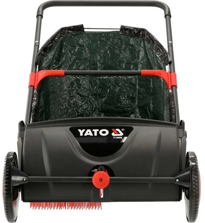 Yato Sodo atliekų surinkėjas, 53 cm darbinis plotis, 100 L talpa, rankinis vejos šlavėjas, lapų ir žolės surinkėjas terasoms ir vejoms