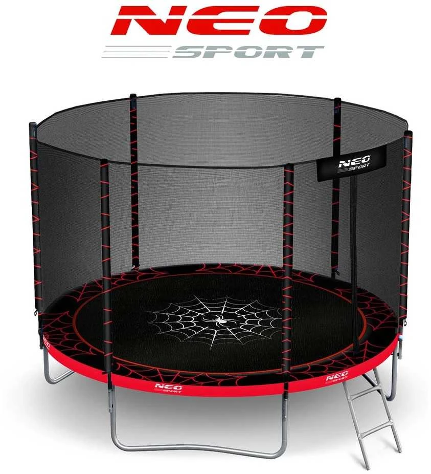 Sodo trampolinas 183 cm su apsauginiu tinklu ir kopėčiomis, lauko trampolinas, vaikiškas trampolinas, apvalus trampolinas