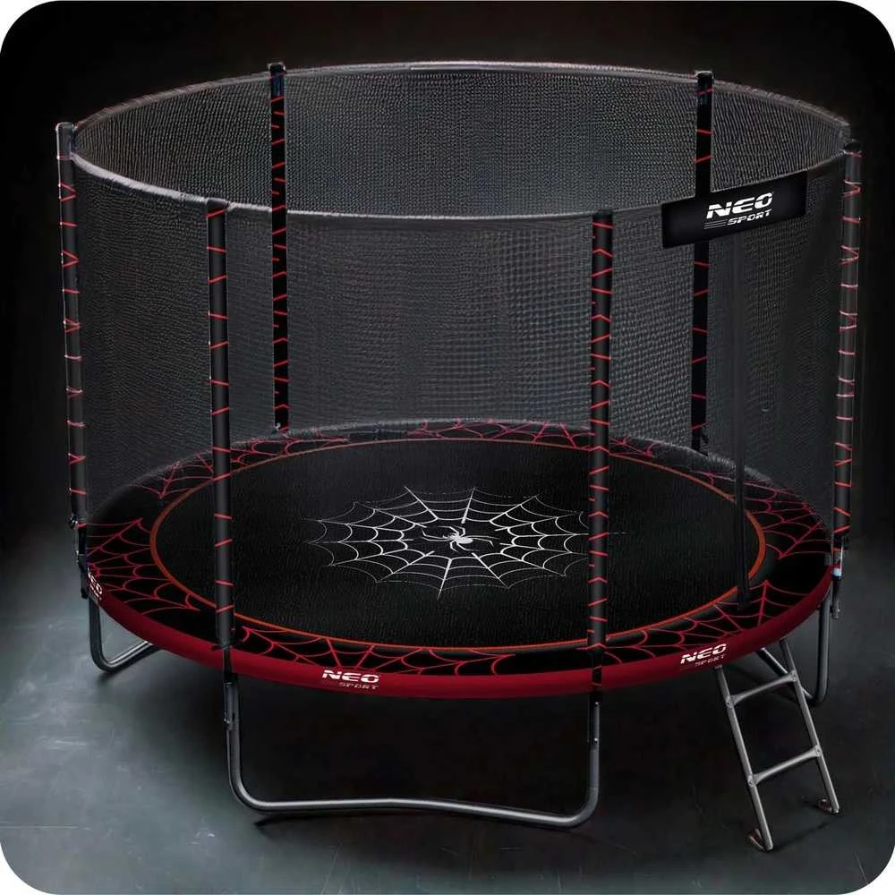 Sodo trampolinas 183 cm su apsauginiu tinklu ir kopėčiomis, lauko trampolinas, vaikiškas trampolinas, apvalus trampolinas