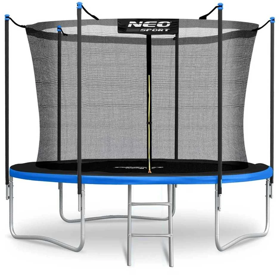 Sodo trampolinas 183 cm su vidiniu tinklu ir kopėčiomis, lauko trampolinas, apvalus trampolinas vaikams