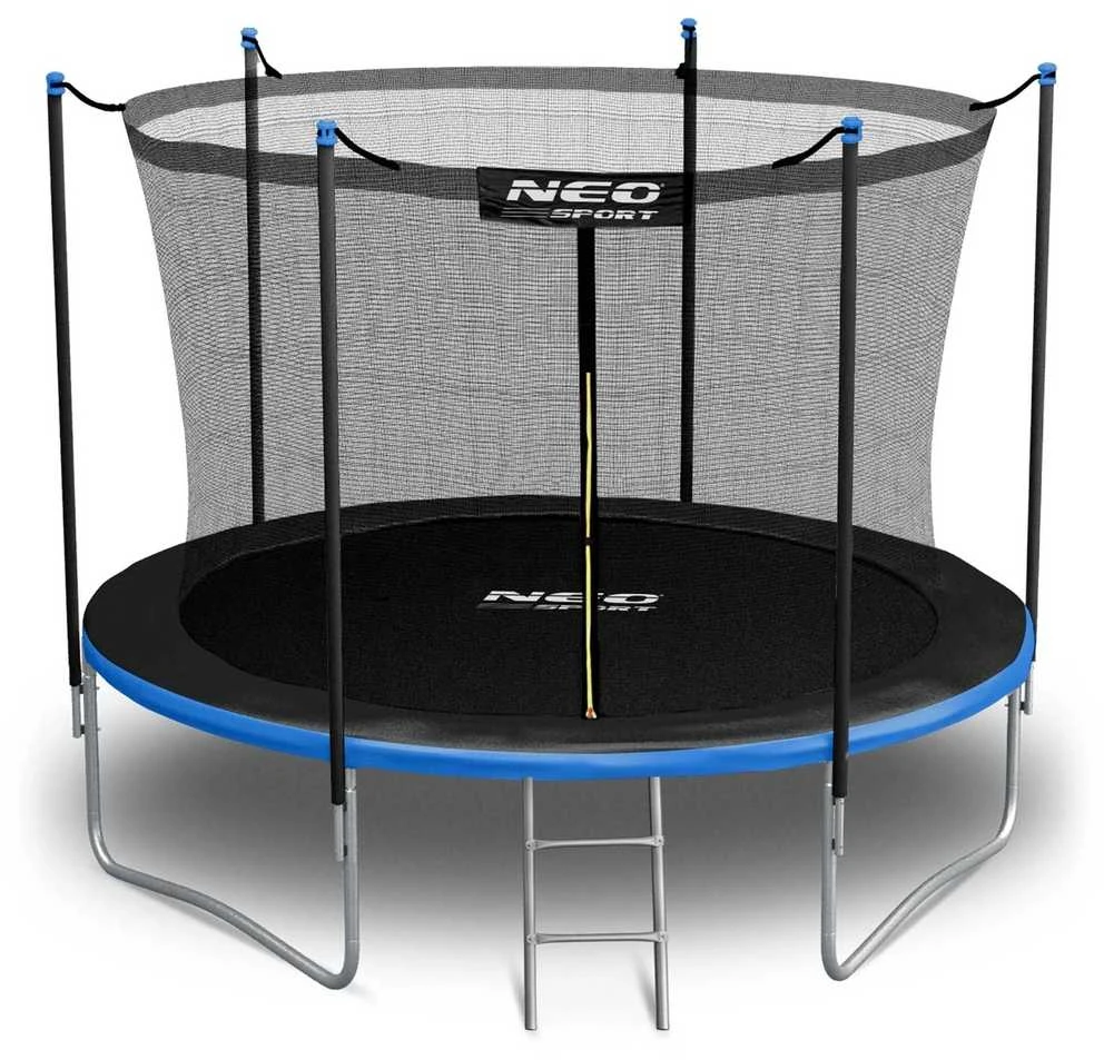 Sodo trampolinas 183 cm su vidiniu tinklu ir kopėčiomis, lauko trampolinas, apvalus trampolinas vaikams