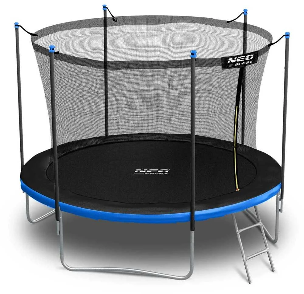 Sodo trampolinas 183 cm su vidiniu tinklu ir kopėčiomis, lauko trampolinas, apvalus trampolinas vaikams