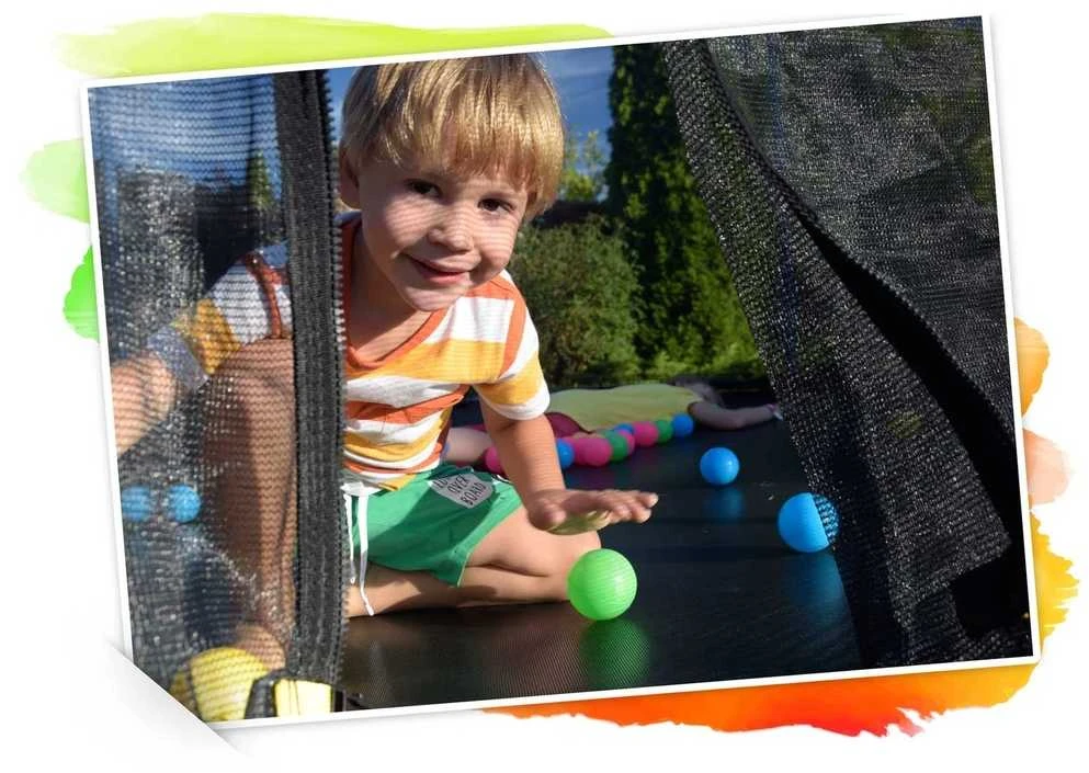 Sodo trampolinas 252 cm su apsauginiu tinklu ir kopėčiomis, lauko trampolinas, apvalus trampolinas vaikams, šokinėjimo trampolinas