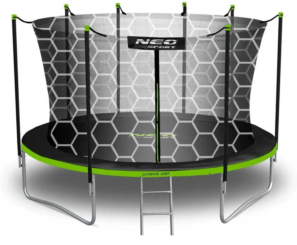 Sodo trampolinas 374 cm su vidiniu tinklu, lauko trampolinas, didelis trampolinas, apvalus trampolinas