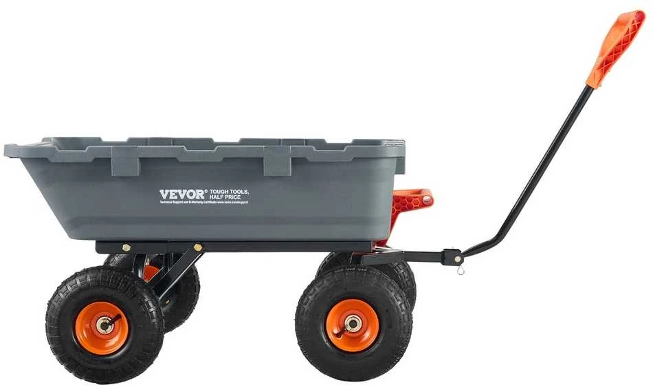 Sodo vežimėlis, didelio našumo, 362 kg talpos, sodo transportavimo vežimas