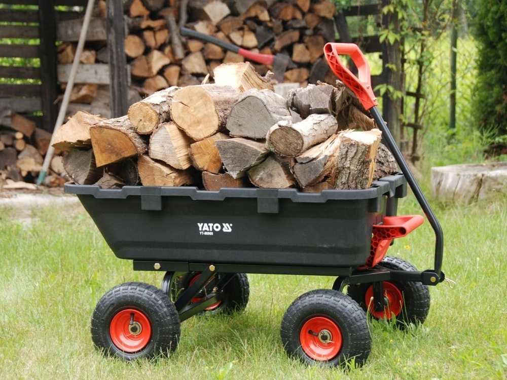 Toya Sa Poland Sodo vežimėlis su savivarčiu XL 350 kg, 10 colių ratai (YT-86960)