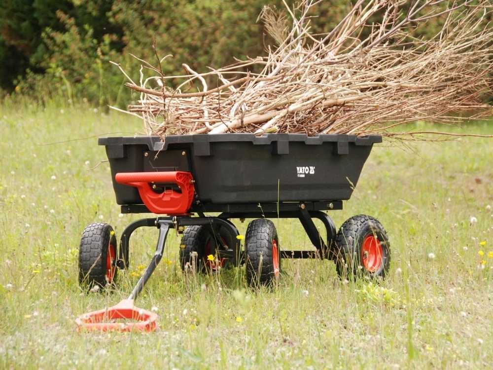 Toya Sa Poland Sodo vežimėlis su savivarčiu XL 350 kg, 10 colių ratai (YT-86960)