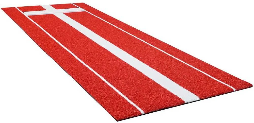 Softbolo metimo kilimėlis, beisbolo metimo guminis kalnelis, 305x92cm treniruočių pagalbinė priemonė, greitojo metimo įranga metikams, vidaus lauko treniruočių kilimėlis