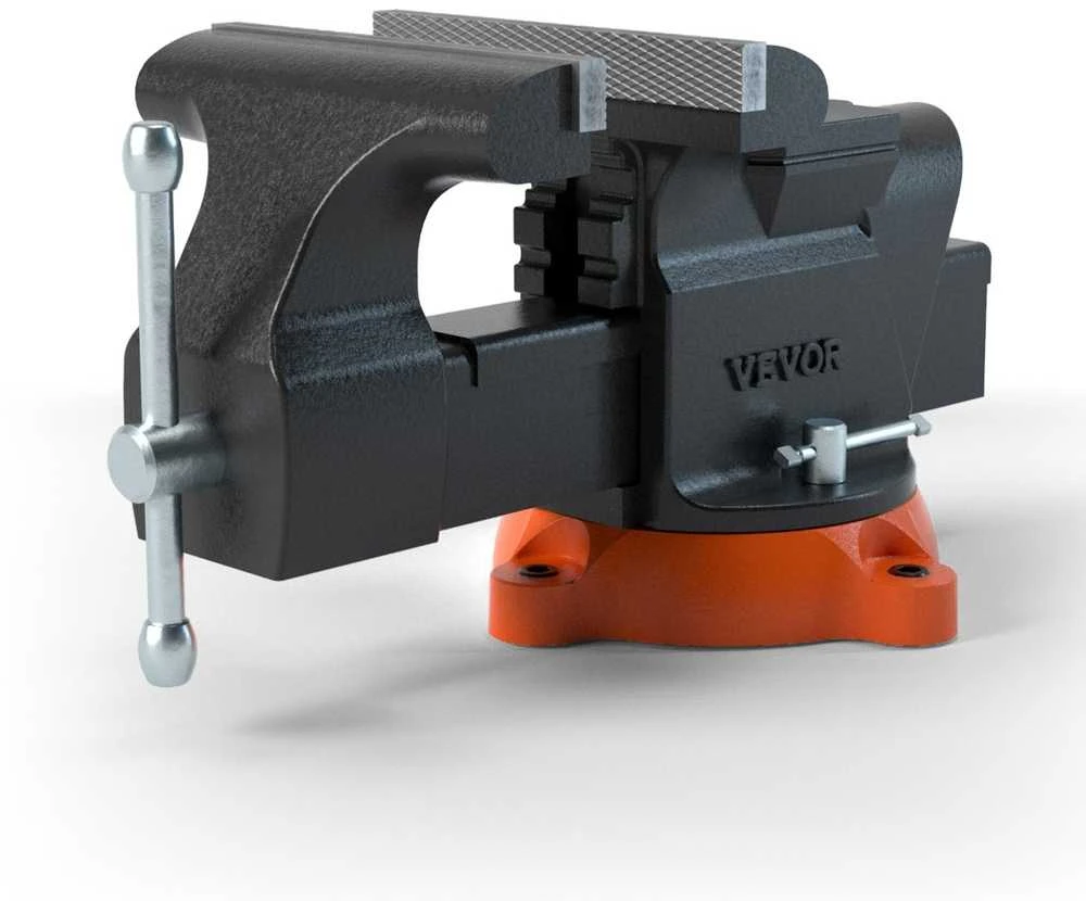 VEVOR 6" spaustuvas su priekalu ir 360° reguliuote
