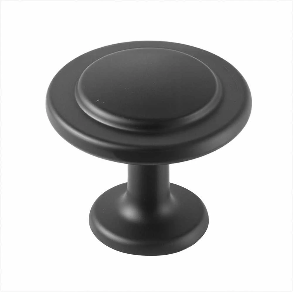 Spintelių rankenėlės 31 mm juodos iš cinko lydinio grybo formos, tvirtos stalčių rankenos, virtuvės baldų furnitūra, spintelių stalčių rankenėlės, virtuvės spintelių rankenėlės, baldų priedai