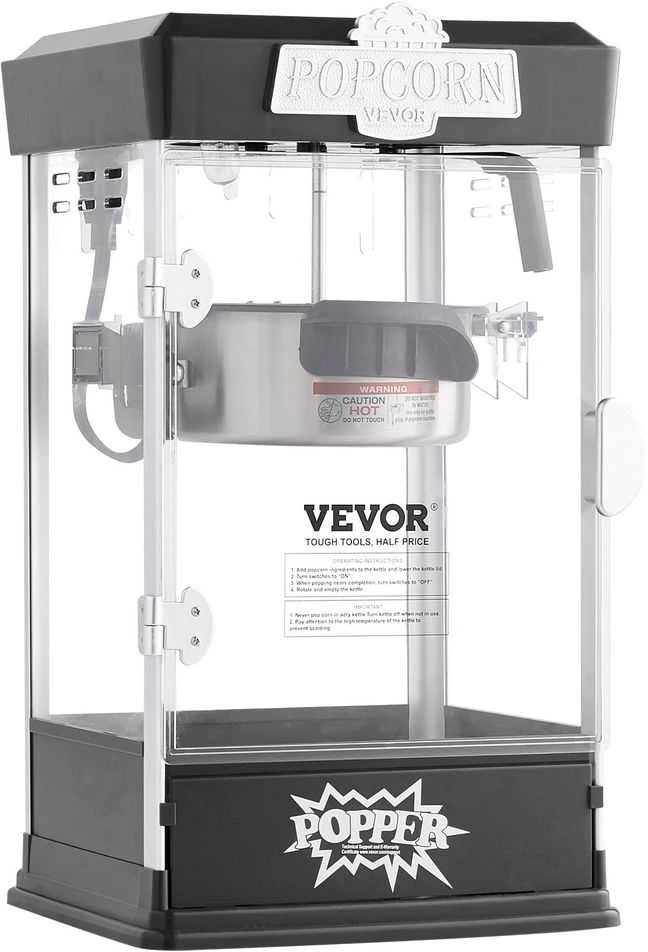 VEVOR Stalinis spragėsiais aparatas 480W 4oz juodas