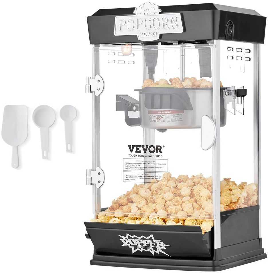 VEVOR Stalinis spragėsiais aparatas 480W 4oz juodas