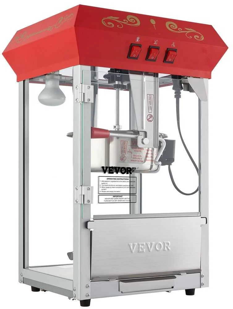 VEVOR Stalinis spragėsių gamintojas 850W, raudonas