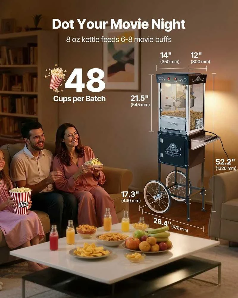 VEVOR Spragintuvė su vežimėliu 800W juoda