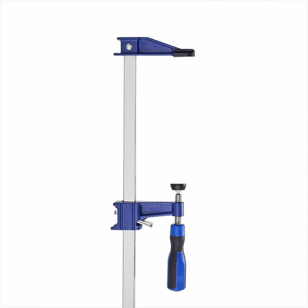 VEVOR Sraigtiniai gnybtai medžio apdirbimui, 4 vnt. komplektas su 91.4 cm atsidarymu, užrakinamas F formos gnybtas su 272 kg apkrova, 63.5 mm gylis, spaustuvai staliams ir metalo apdirbimui