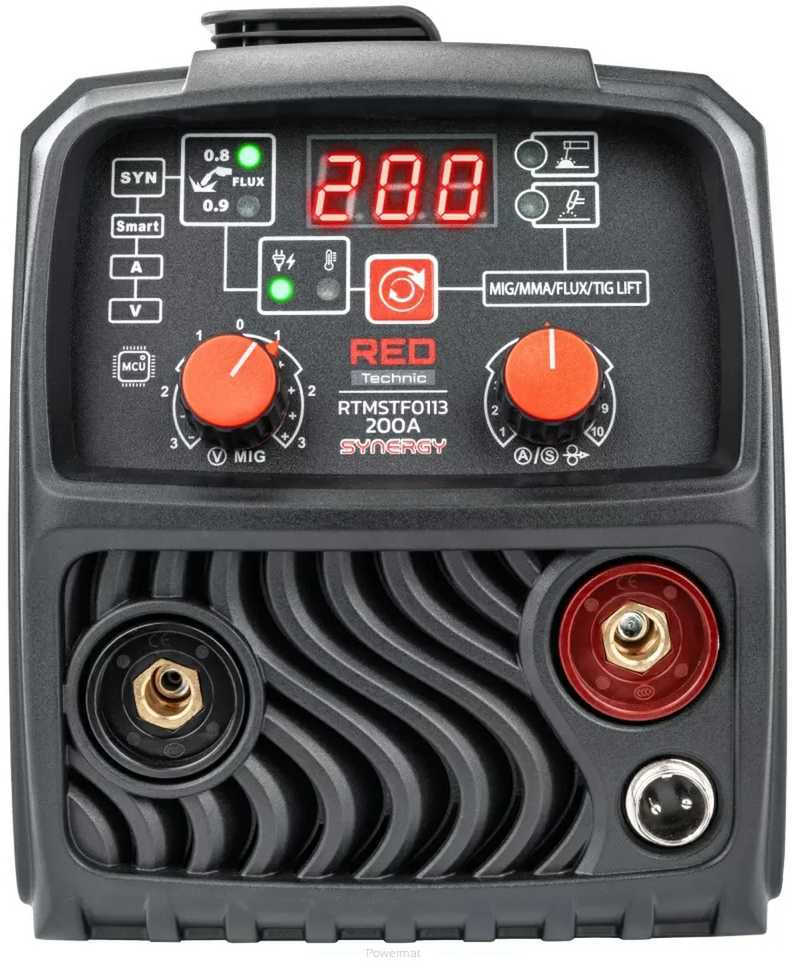 Red Technic Srauto šerdies lankinio suvirinimo aparatas, MMA, Lift-TIG suvirinimo aparatas, 200A inverterinis suvirinimo aparatas, nešiojama suvirinimo įranga