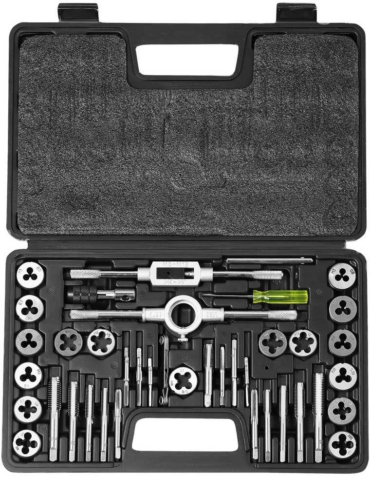 VEVOR 40 dalių sriegimo rinkinys M3-M12