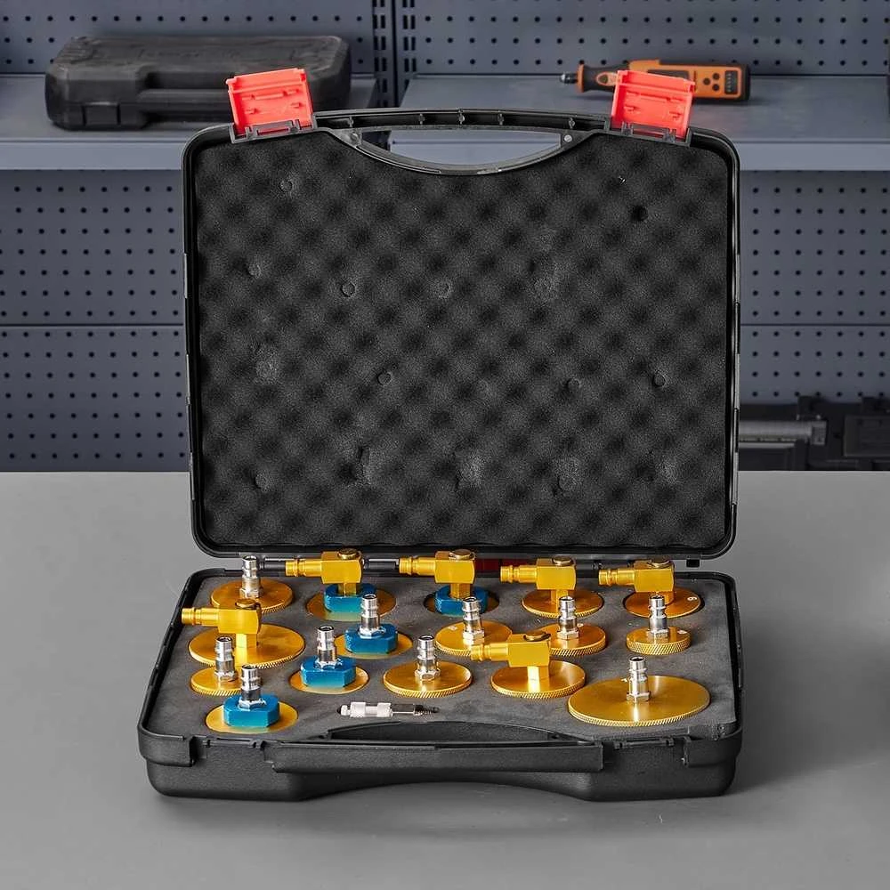 Stabdžių pagrindinio cilindro nuleidimo rinkinys, 17 vnt. stabdžių nuleidimo adapterių rinkinys, stabdžių skysčio keitimo adapterių rinkinys daugumai transporto priemonių