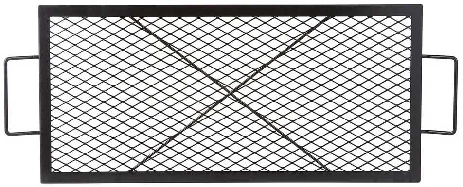 Stačiakampė kepsninė laužavietei 810x380x25 mm, tvirto plieno, lauko griliui, BBQ grotelės, kepimo grotelės