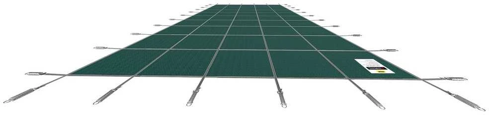 Stačiakampis baseino uždangalas 4.8x9.7m, žalias tinklelis, žieminis apsauginis uždangalas, baseino brezentas