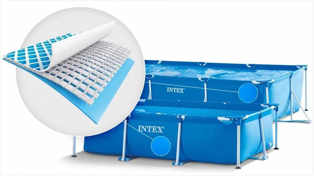 Stačiakampis karkasinis baseinas, 300 x 200 x 75 cm, šeimos sodo baseinas, lengvas surinkimas, vasaros lauko baseinas