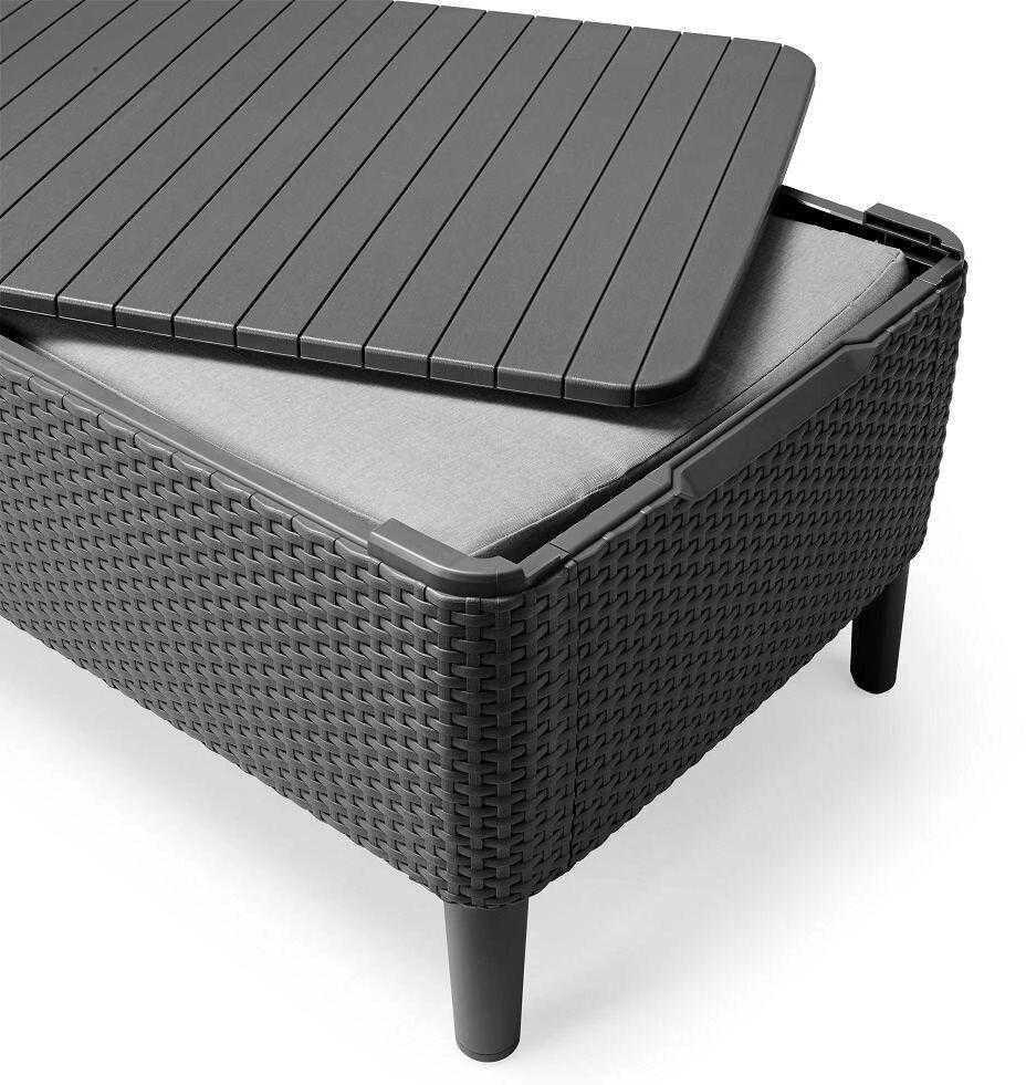Stalas Keter, 76x56 cm, pilkas