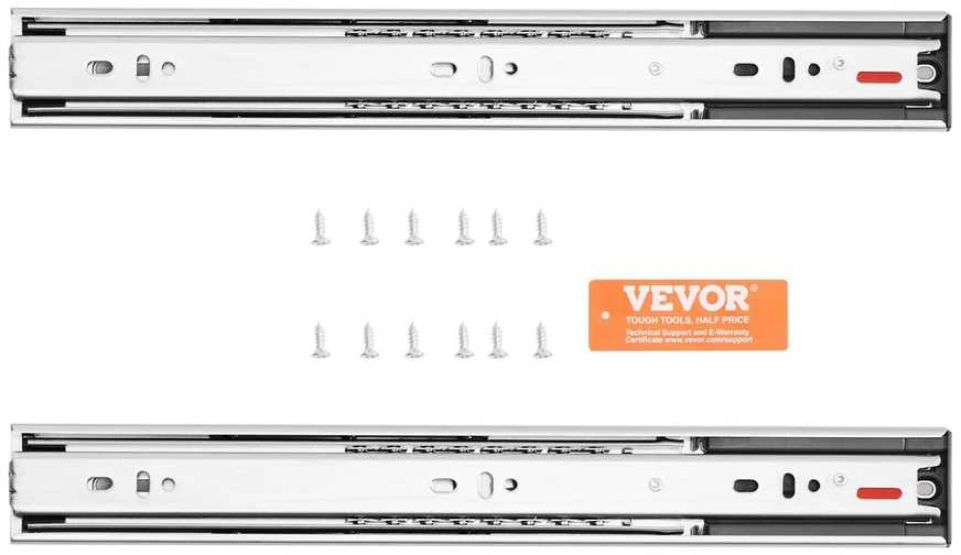 VEVOR 406.4 mm švelniai užsidarantys stalčiaus bėgeliai, 6 poros