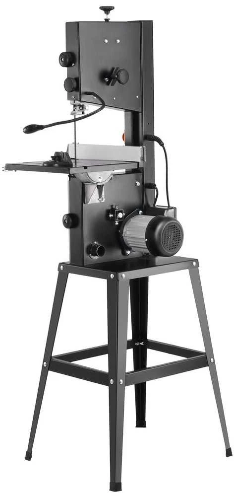 Stalinis juostinis pjūklas su stovu, 24.5 cm pjovimo plotis, 160 mm aukštis, 370W dviejų greičių, medžio apdirbimui, juostinė pjaustyklė