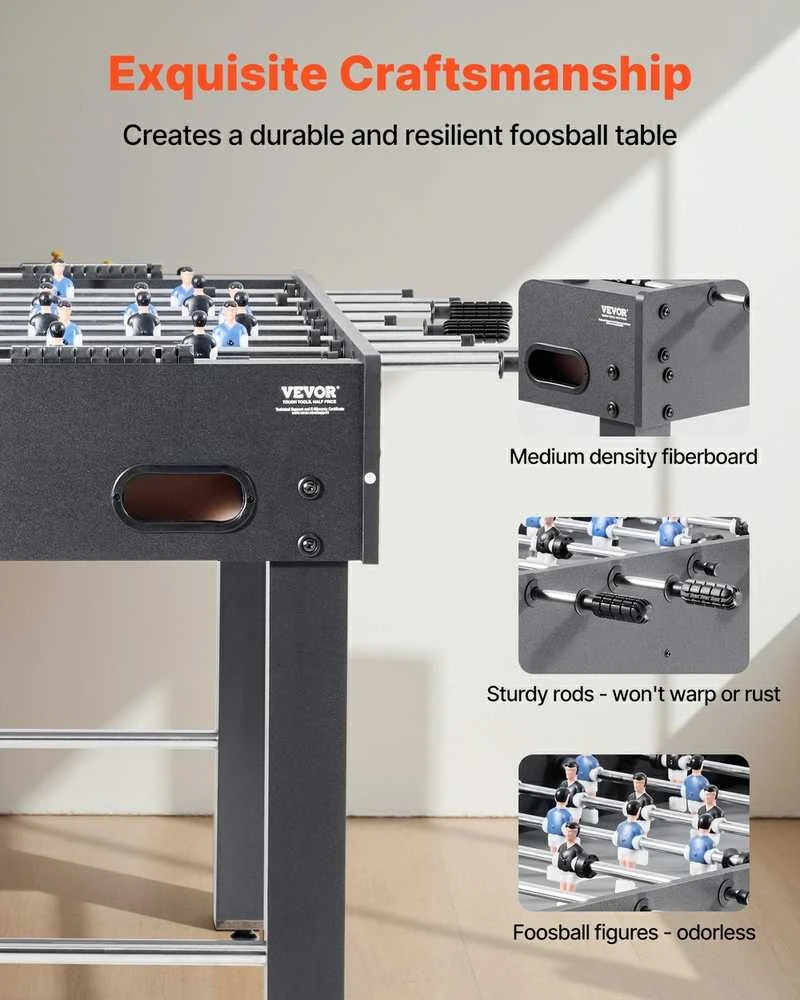 VEVOR 121 cm stalo futbolo žaidimo stalas namams