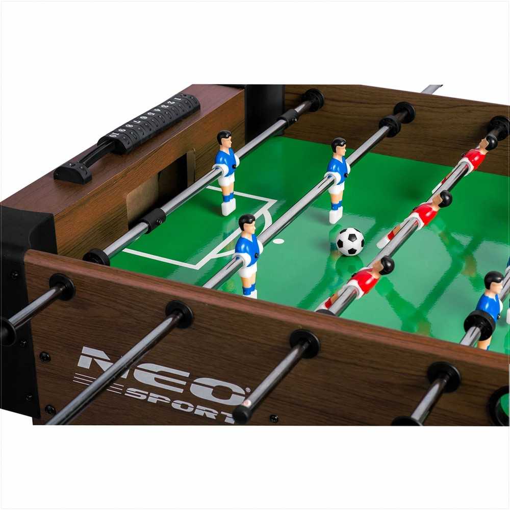 Neo-Sport stalo futbolo stalas 118 x 61 x 79 cm NS-804, tamsiai rudas