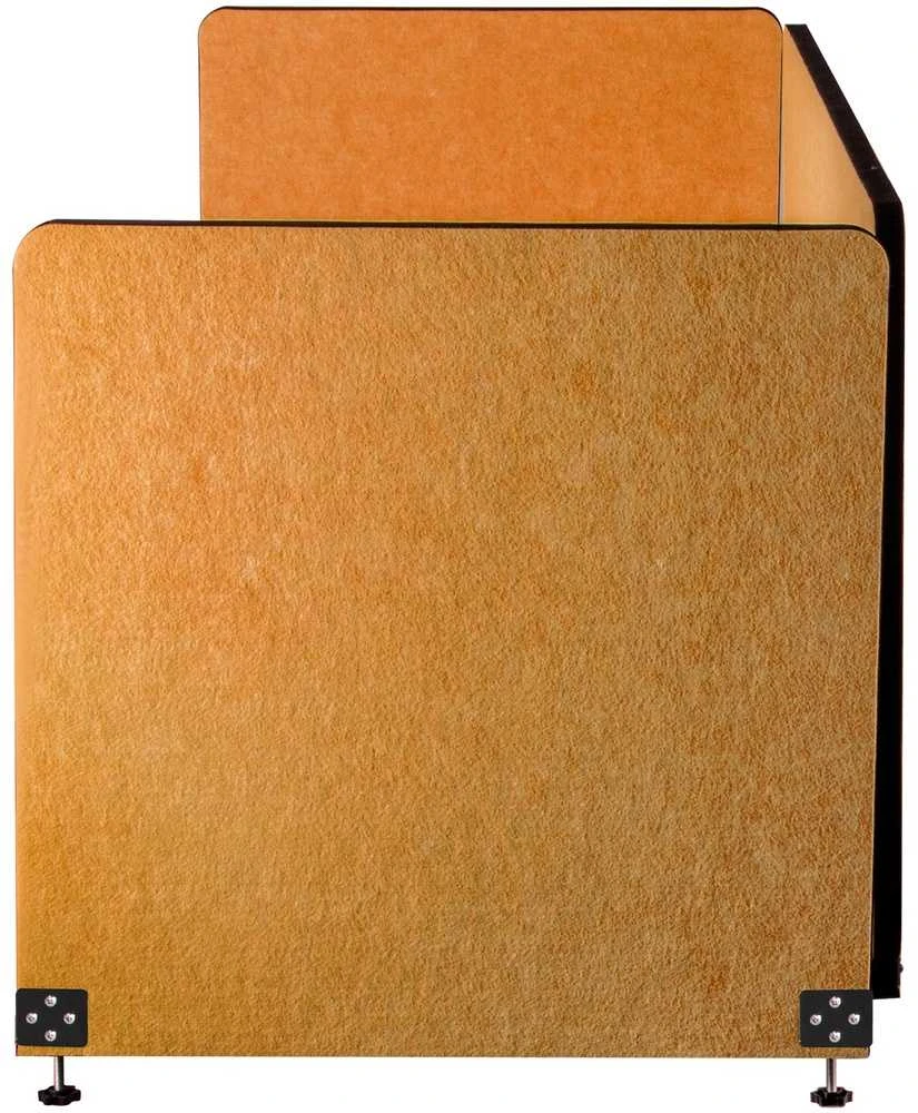 Stalo pertvara 152.4 cm, 3 akustinės garso izoliacinės panelės, geltona, triukšmo slopinimui, prispaudžiama, skirtukas