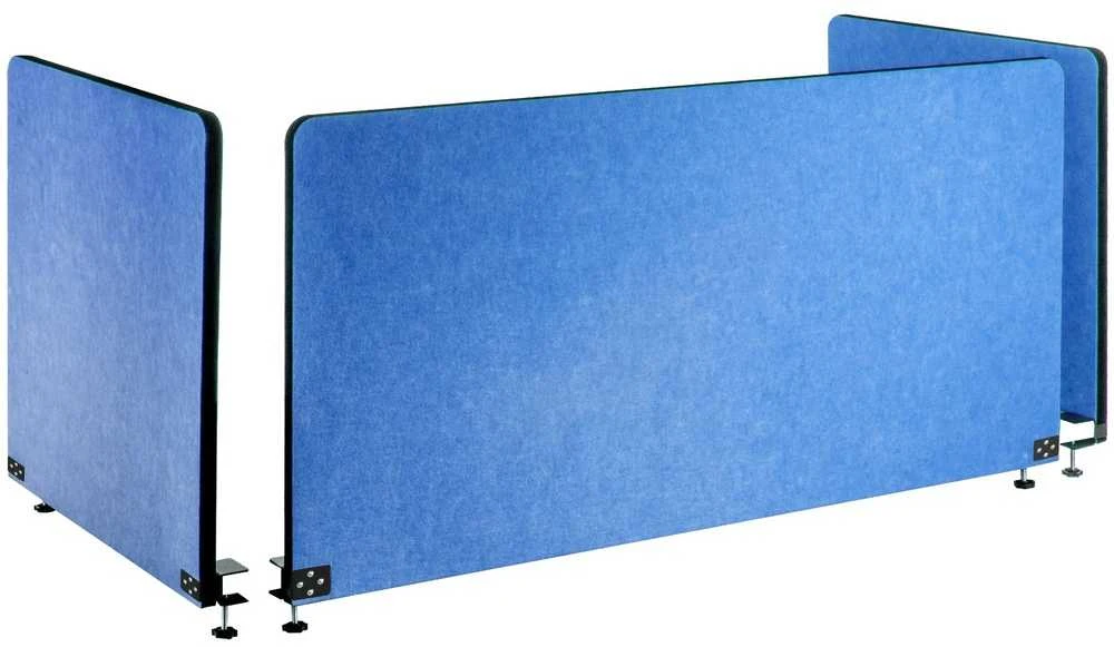 Stalo pertvara, akustinė uždanga, triukšmo slopinimo ekranas, 3 panelės, 152 cm, mėlyna, biuro pertvaros, garso izoliacija