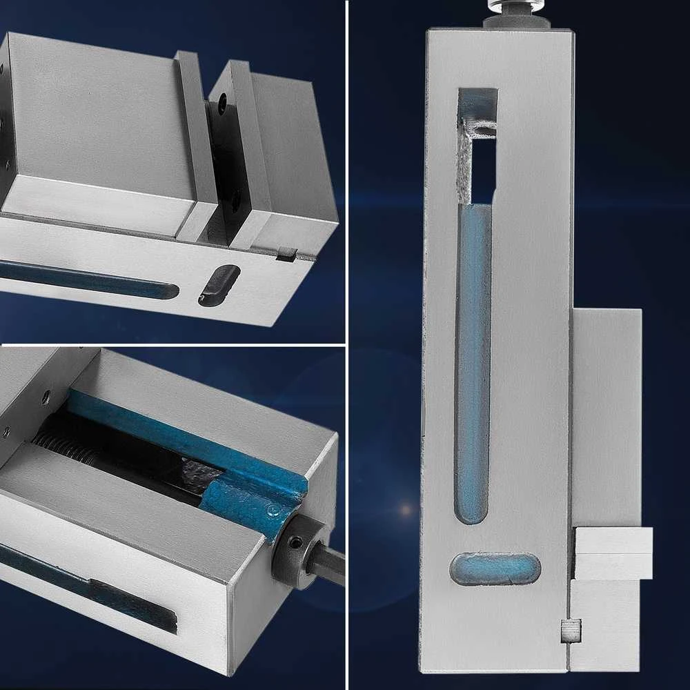 Stalo spaustuvai, didelio tikslumo, 100 mm, CNC, fiksuoti žandikauliai, frezavimo spaustuvai, metalo apdirbimo spaustuvai