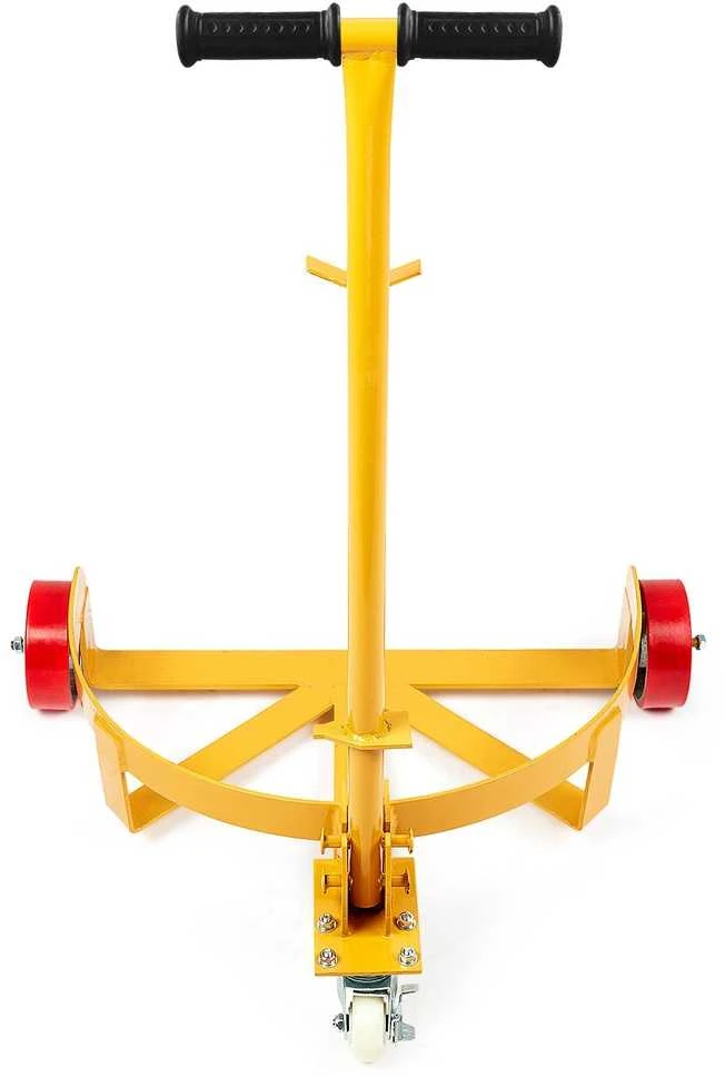 Statinių vežimėlis, 544 kg keliamoji galia, plieno rėmas, reguliuojama rankena, 250 l statinių vežimėlis, geltonas statinių vežimėlis