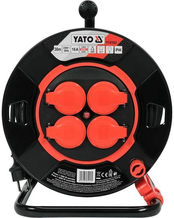 Ilgiklis vyniojamas ant ritės Yato YT-81053; 30 m; 3x1,5 mm²